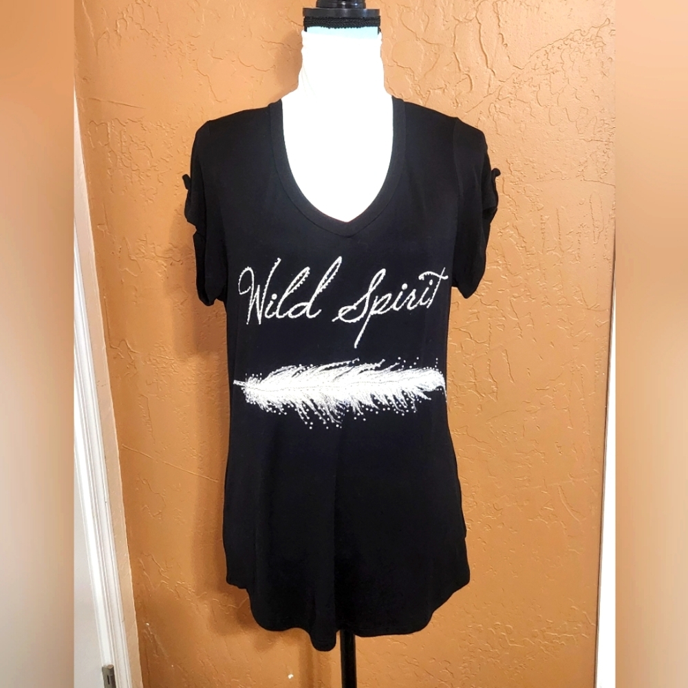 T-Shirt with Bling. Wild Spirit 1X